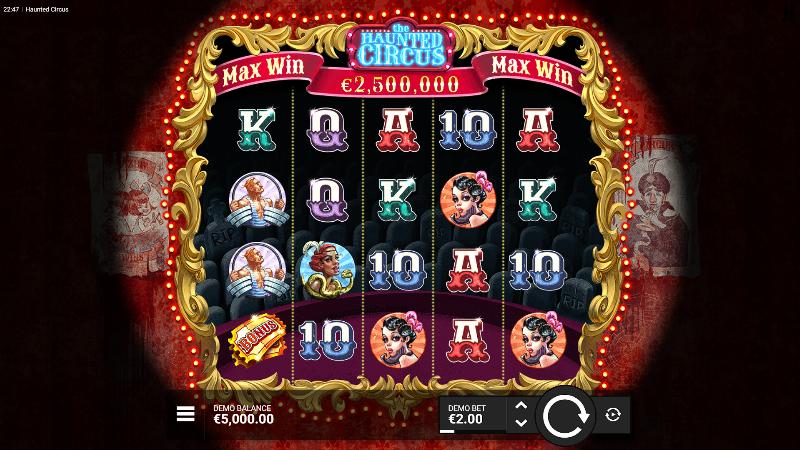 Haunted Circus slot game artwork