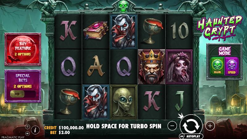 Haunted Crypt slot game artwork