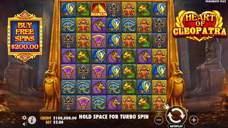 Heart Of Cleopatra slot game artwork