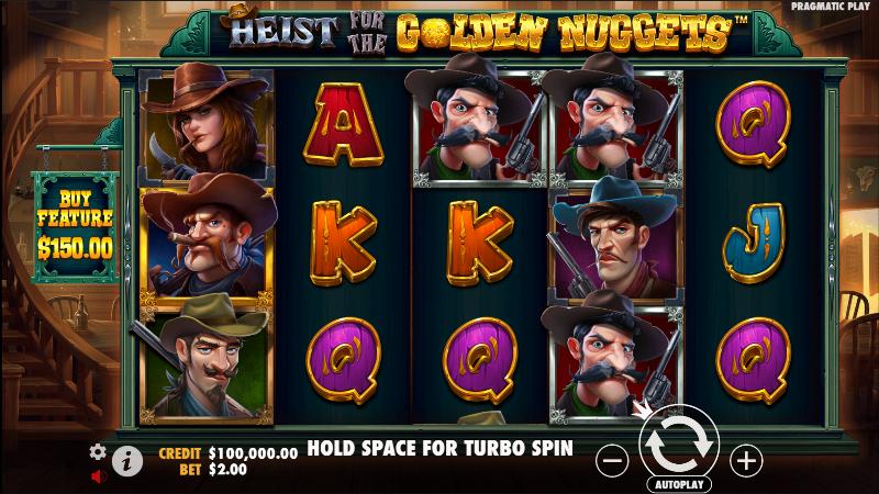 Heist For The Golden Nuggets slot game artwork