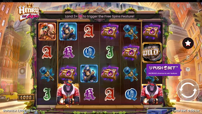 Henry The Ape slot game artwork