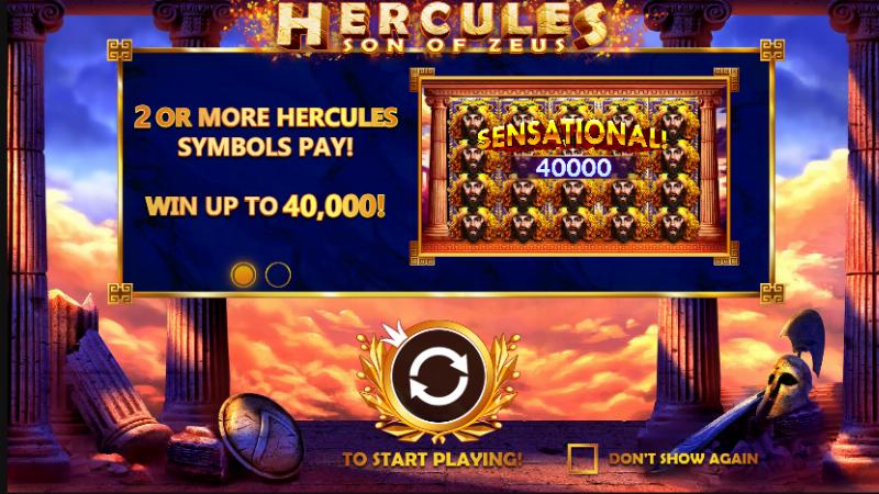 Hercules Son Of Zeus slot game artwork