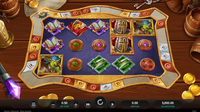 Heroes Gathering slot game artwork