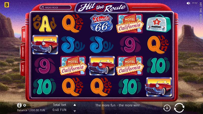 Hit The Route slot game artwork
