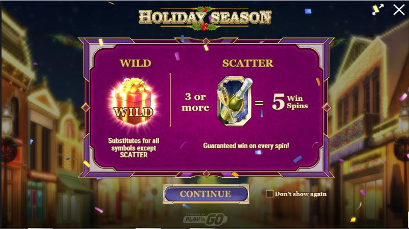 Holiday Season slot game artwork