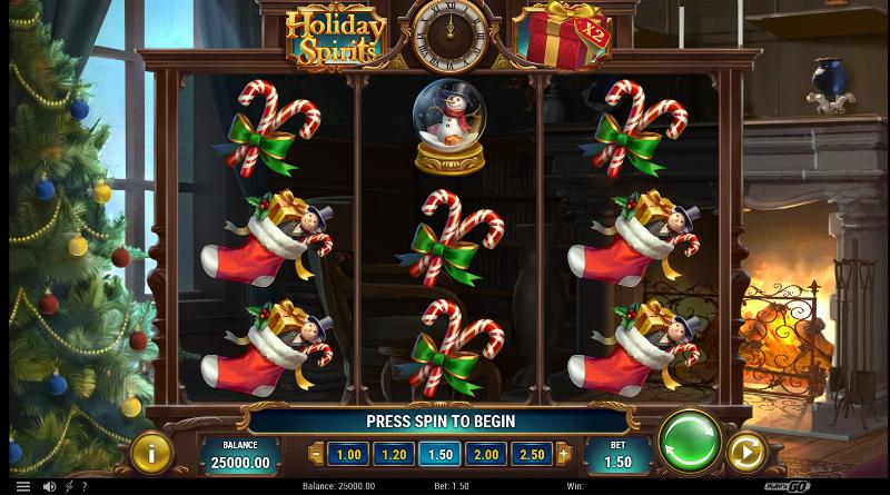 Holiday Spirits slot game artwork
