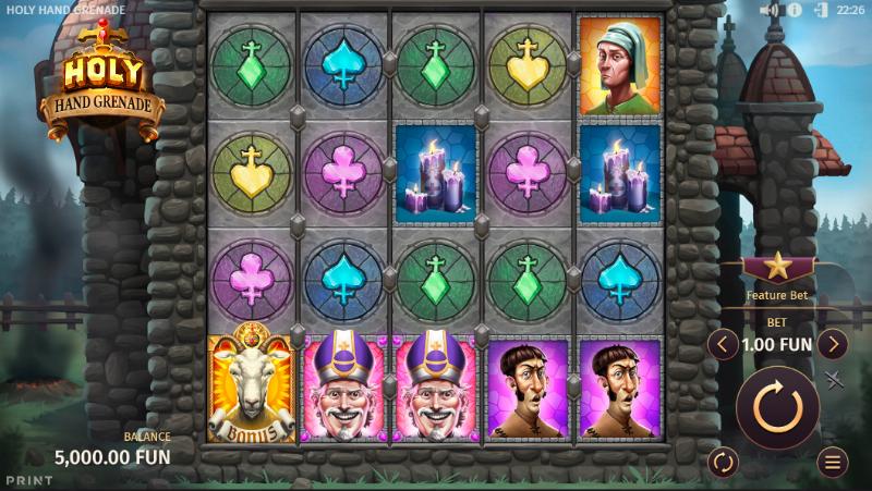 Holy Hand Grenade slot game artwork