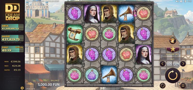 Holy Hand Grenade 2 Dream Drop slot game artwork