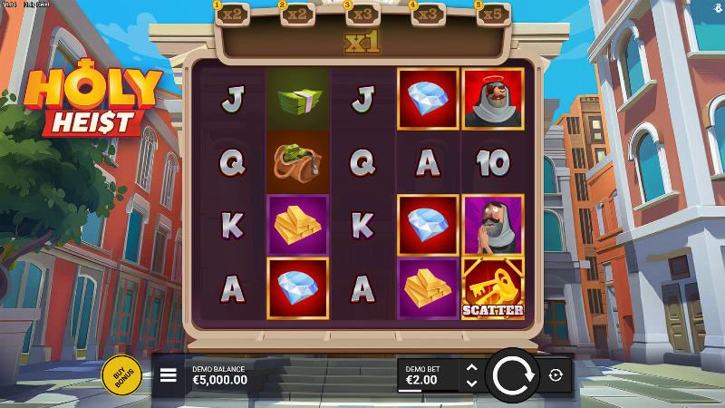 Holy Heist slot game artwork