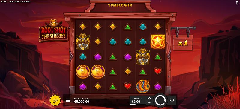 Hoot Shot The Sheriff slot game artwork