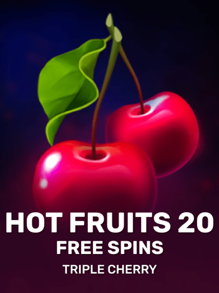 Hot Fruits 20 Free Spins slot game artwork