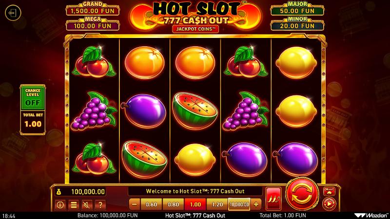 Hot Slot: 777 Cash Out slot game artwork