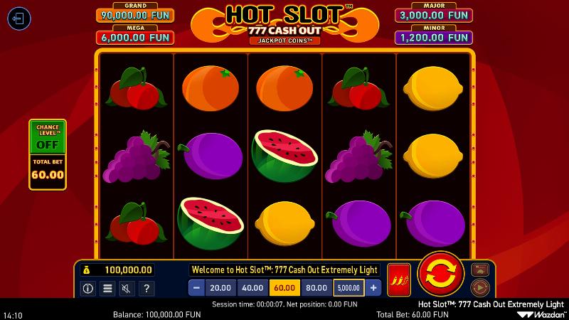 Hot Slot: 777 Cash Out Extremely Light slot game artwork