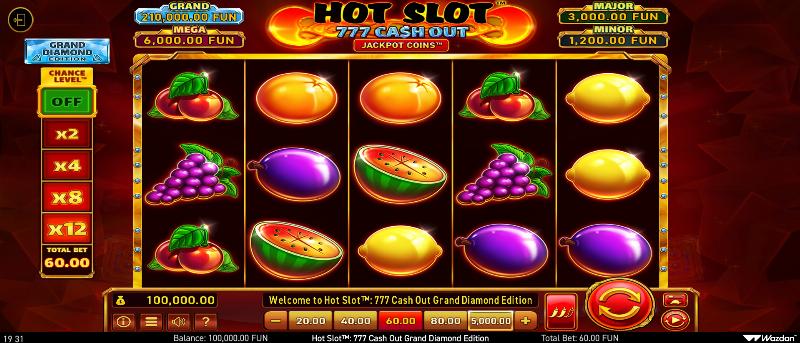 Hot Slot: 777 Cash Out Grand Diamond Edition slot game artwork