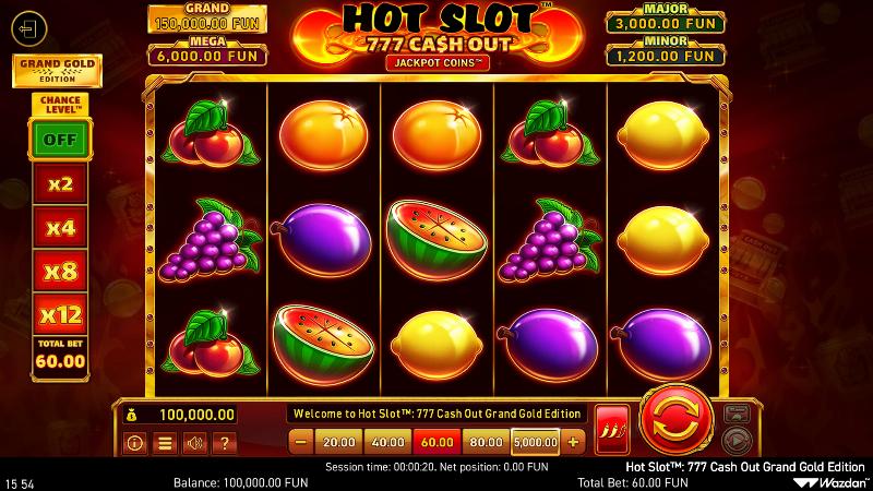 Hot Slot: 777 Cash Out Grand Gold Edition slot game artwork