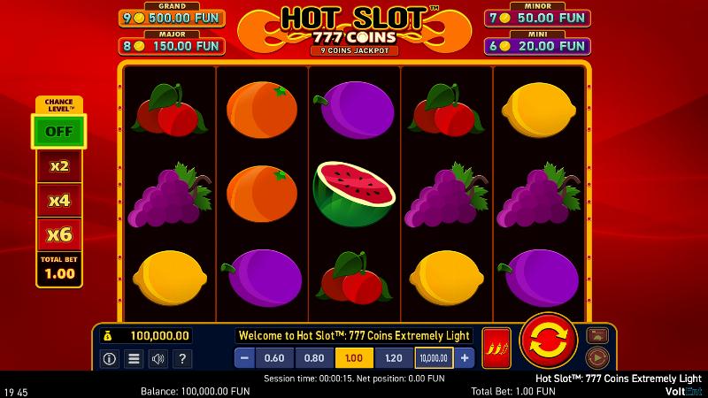 Hot Slot: 777 Coins Extremely Light slot game artwork