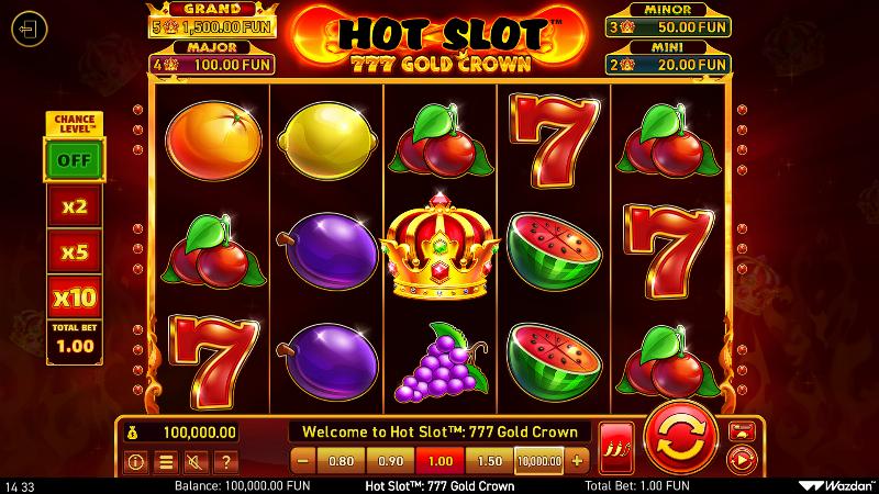 Hot Slot: 777 Gold Crown slot game artwork