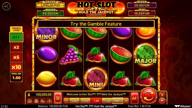 Hot Slot: 777 Hold The Jackpot slot game artwork
