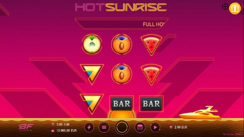 Hot Sunrise slot game artwork