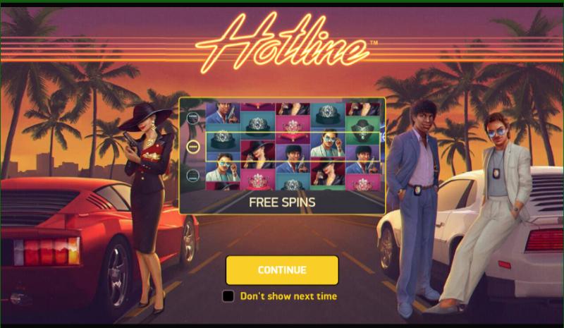 Hotline slot game artwork