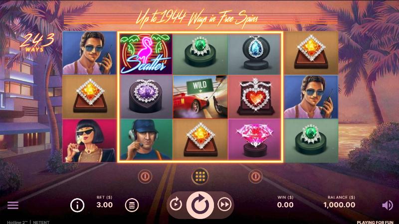 Hotline 2 slot game artwork