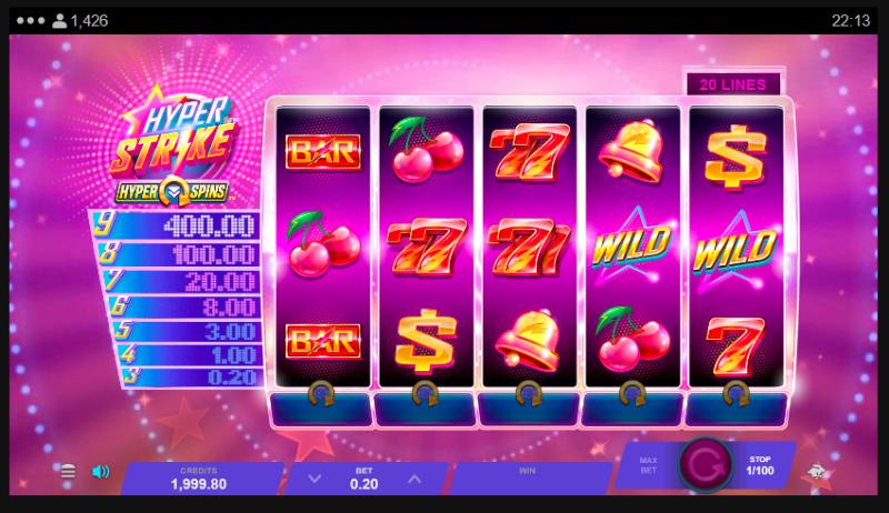 Hyper Strike Hyperspins slot game artwork