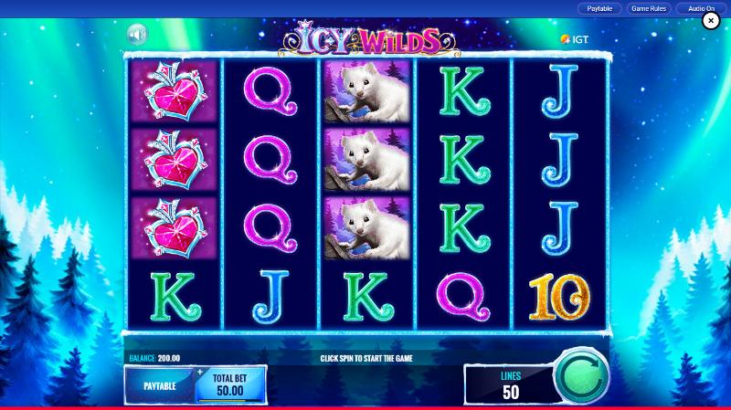 Icy Wilds slot game artwork