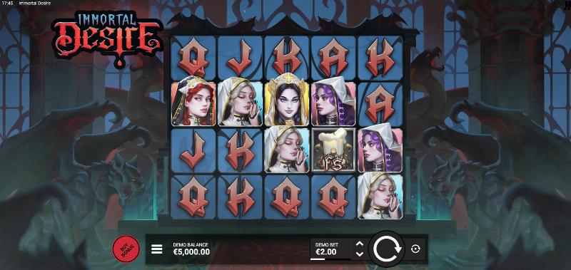 Immortal Desire slot game artwork