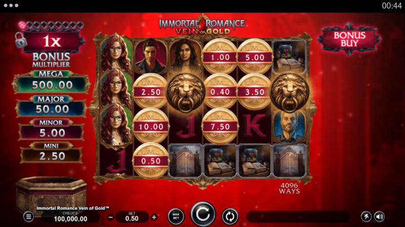 Immortal Romance Vein Of Gold slot game artwork