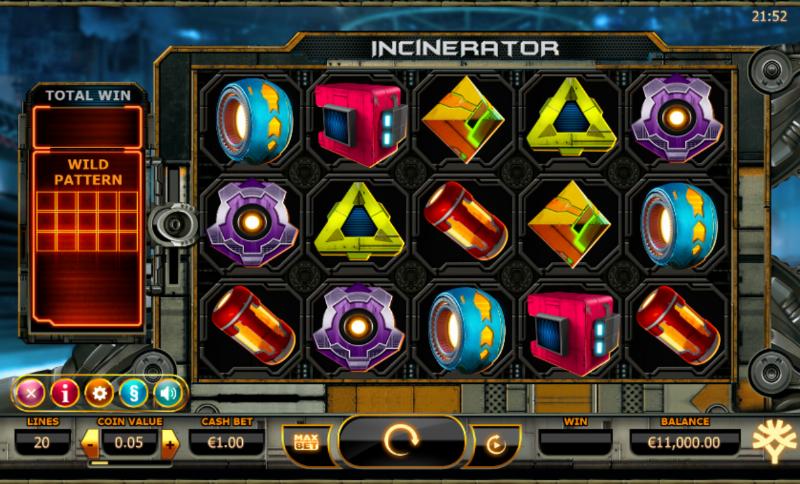 Incinerator slot game artwork