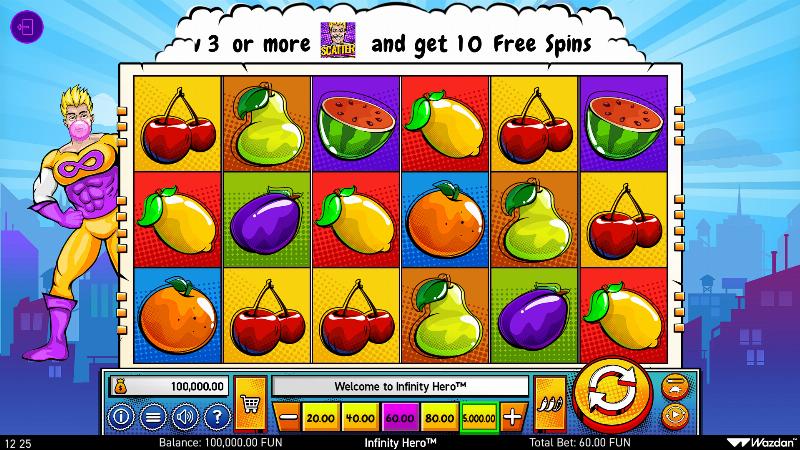 Infinity Hero slot game artwork