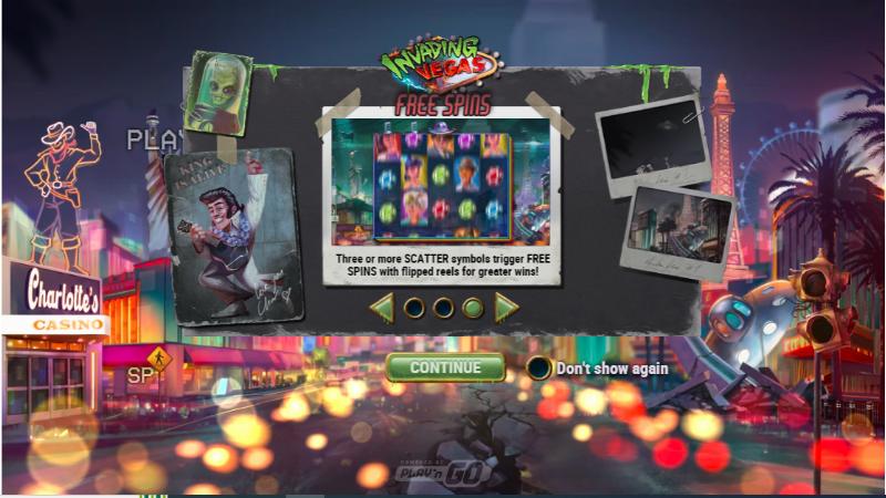 Invading Vegas slot game artwork