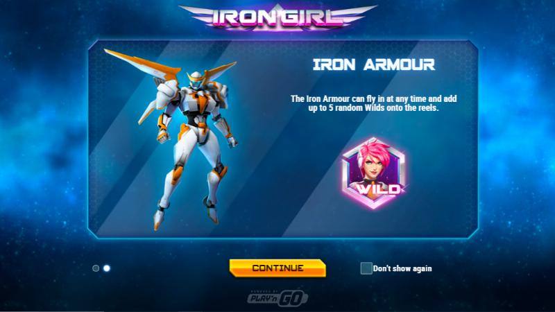 Iron Girl slot game artwork