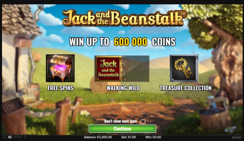Jack And The Beanstalk slot game artwork