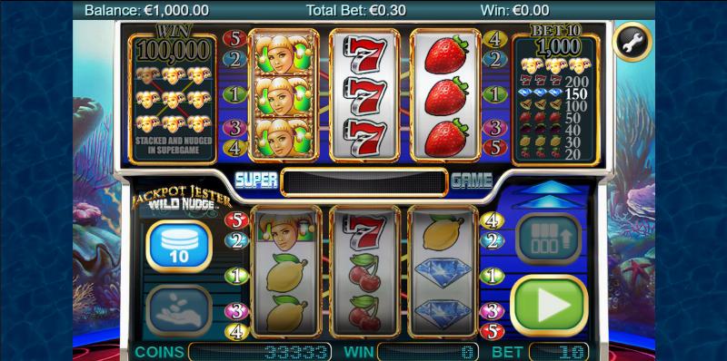 Jackpot Jester Wild Nudge slot game artwork