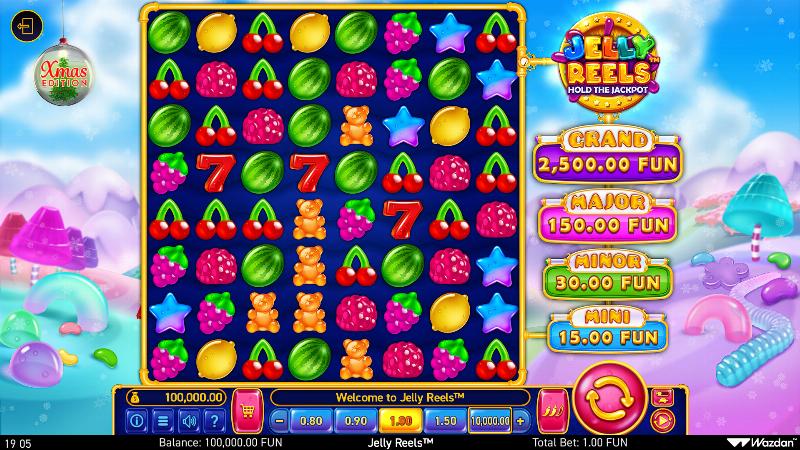 Jelly Reels Xmas Edition slot game artwork