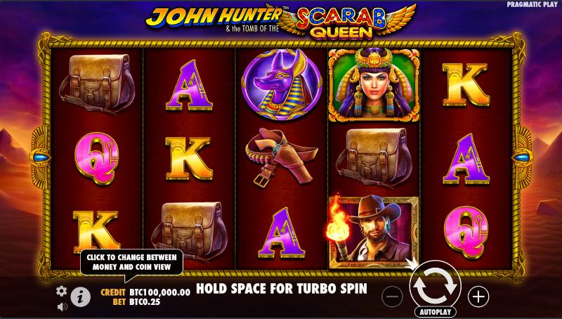 John Hunter And The Tomb Of The Scarab Queen slot game artwork