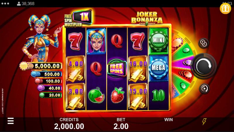 Joker Bonanza Cash Spree slot game artwork