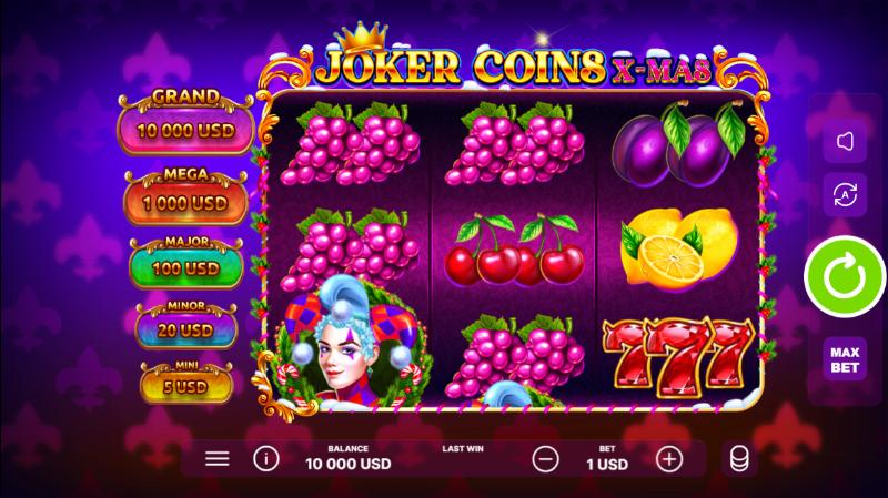 Joker Coins X-Mas slot game artwork