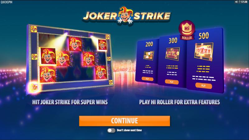Joker Strike slot game artwork
