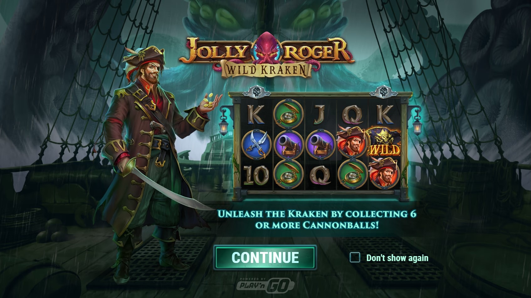 Jolly Roger Wild Kraken slot game artwork