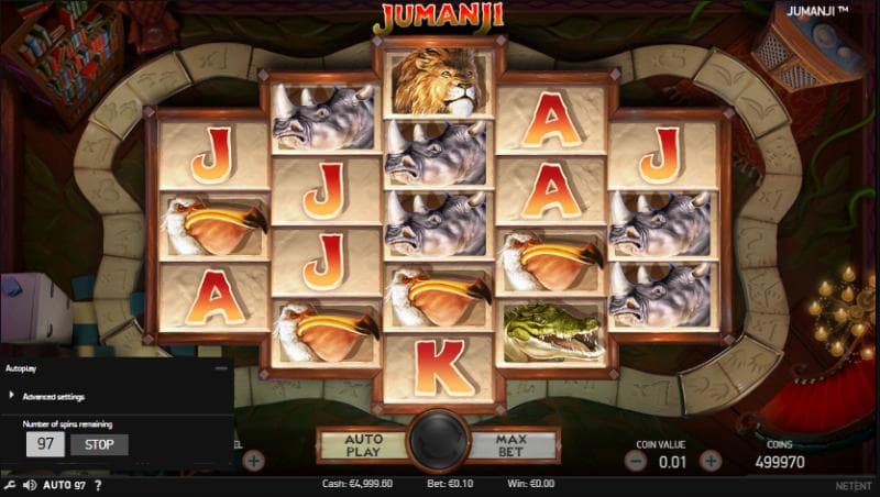 Jumanji slot game artwork