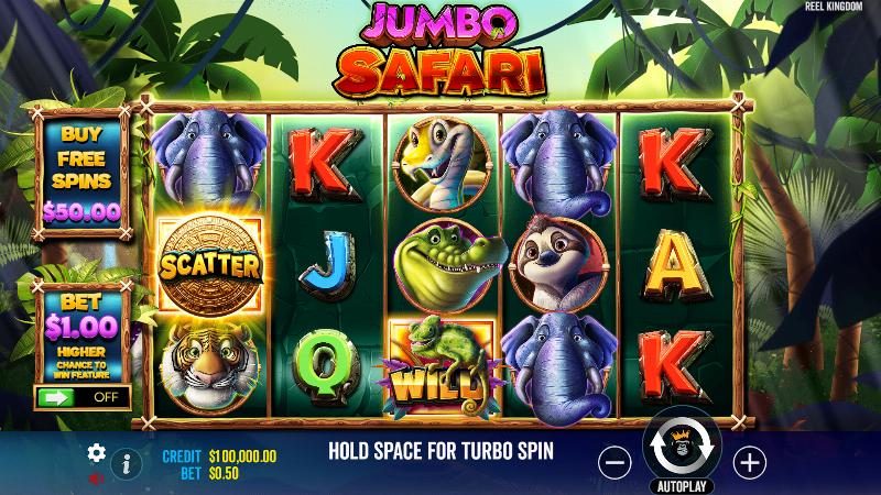 Jumbo Safari slot game artwork