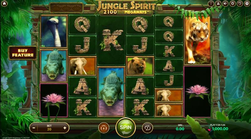 Jungle Spirit Megaways slot game artwork