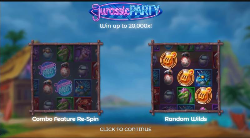Jurassic Party slot game artwork