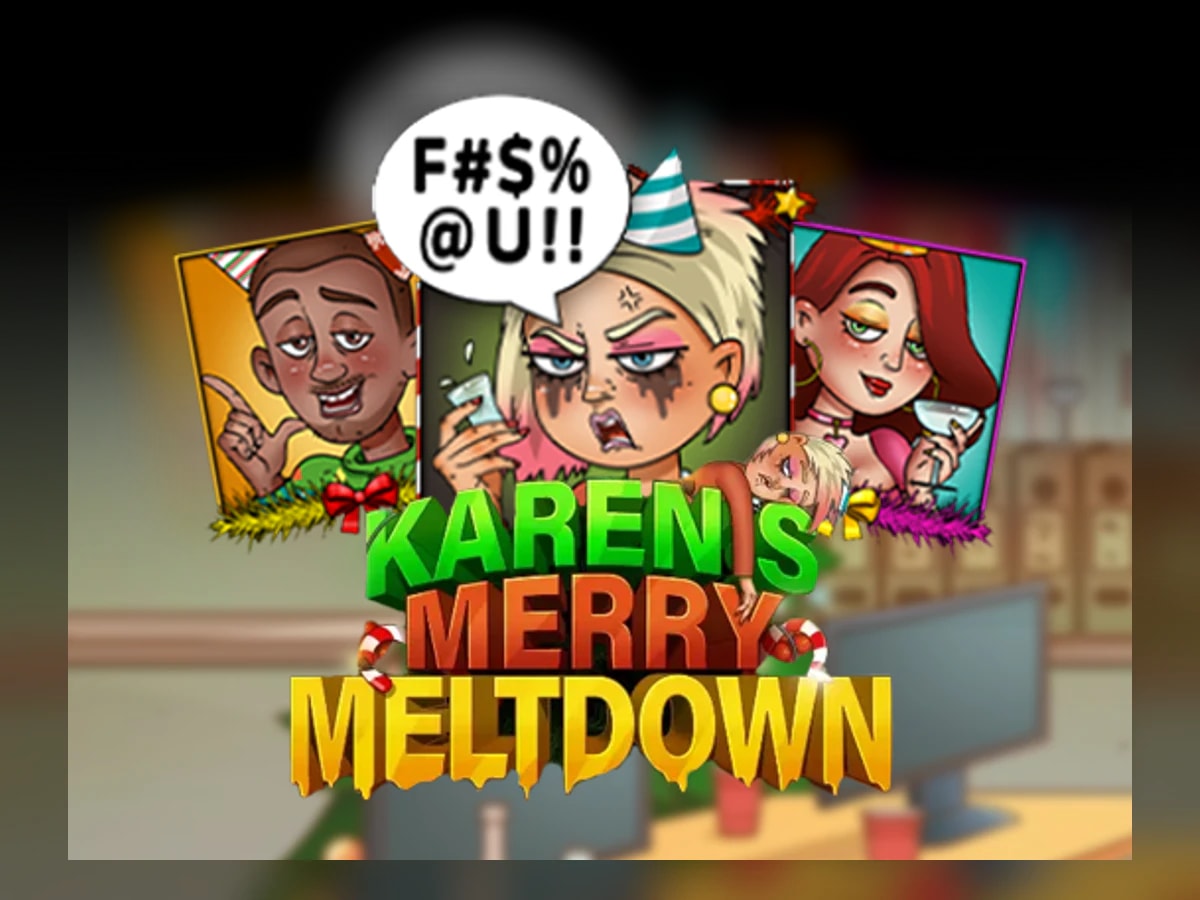 Karen’s Merry Meltdown slot game artwork