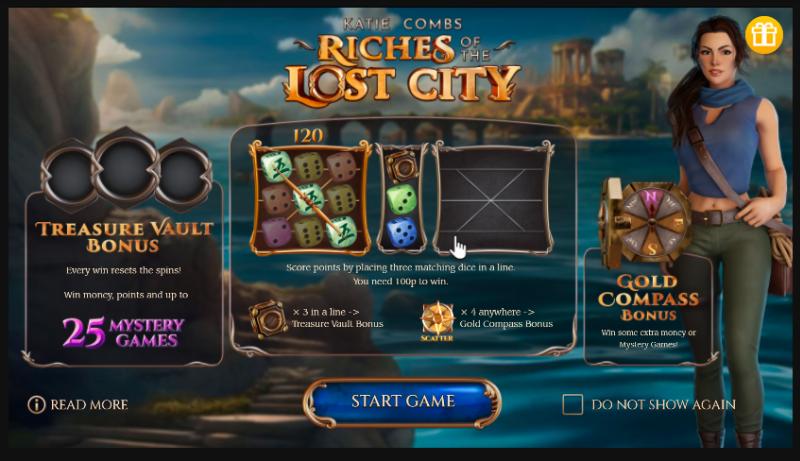 Katie Combs – Riches Of The Lost City slot game artwork