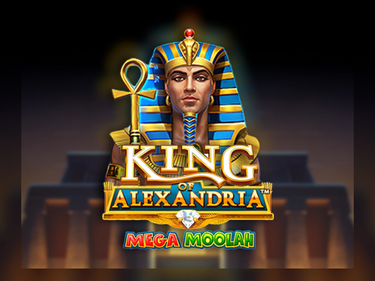 King of Alexandria Mega Moolah slot game artwork