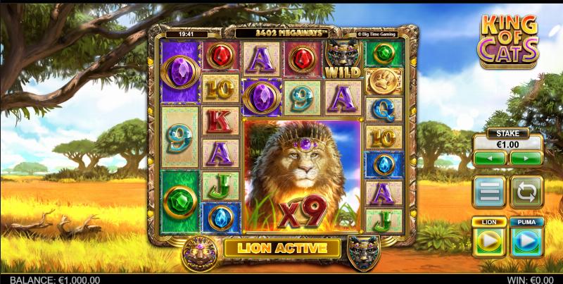 King Of Cats slot game artwork