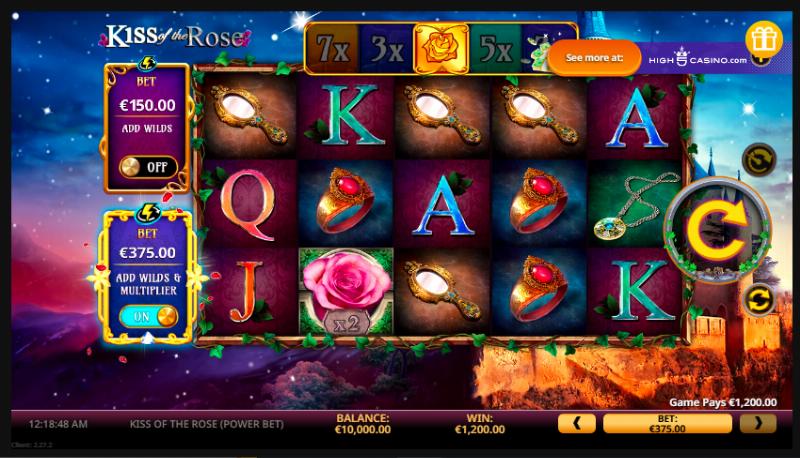 Kiss Of The Rose slot game artwork